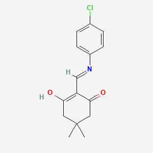 2-(((4-Chlorophenyl)amino)methylene)-5,5-dimethylcyclohexane-1,3-dione