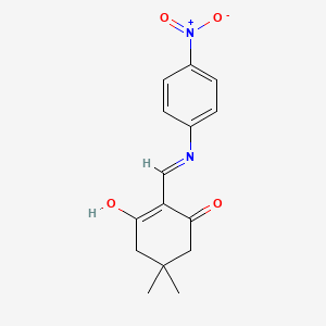 5,5-Dimethyl-2-(((4-nitrophenyl)amino)methylene)cyclohexane-1,3-dione