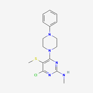2-Pyrimidinamine, 4-chloro-N-methyl-5-(methylthio)-6-(4-phenyl-1-piperazinyl)-