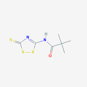 2,2-dimethyl-N-(3-thioxo-3H-1,2,4-dithiazol-5-yl)propanamide