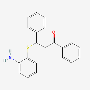 molecular formula C21H19NOS B3032870 3-[(2-Aminophenyl)sulfanyl]-1,3-diphenylpropan-1-one CAS No. 60246-64-2