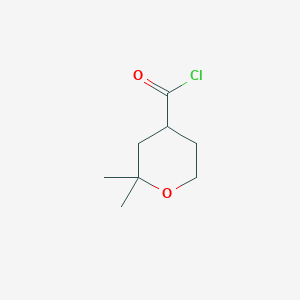 molecular formula C8H13ClO2 B3032875 2,2-dimethyloxane-4-carbonyl chloride CAS No. 60549-49-7