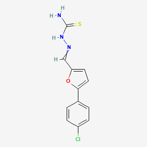 molecular formula C12H10ClN3OS B3032878 Hydrazinecarbothioamide, 2-[[5-(4-chlorophenyl)-2-furanyl]methylene]- CAS No. 60698-40-0