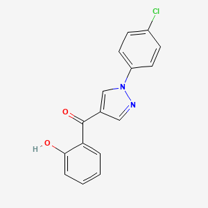 molecular formula C16H11ClN2O2 B3032887 [1-(4-chlorophenyl)-1H-pyrazol-4-yl](2-hydroxyphenyl)methanone CAS No. 61466-47-5