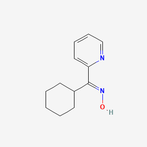 molecular formula C12H16N2O B3032894 Methanone, cyclohexyl-2-pyridinyl-, oxime, (E)- CAS No. 61890-43-5