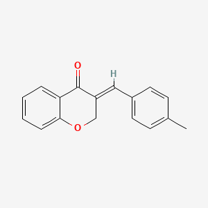 molecular formula C17H14O2 B3032895 (E)-2,3-Dihydro-3-((4-methylphenyl)methylene)-4H-1-benzopyran-4-one CAS No. 61926-45-2