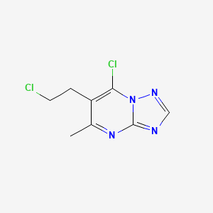 molecular formula C8H8Cl2N4 B3032898 7-Chloro-6-(2-chloroethyl)-5-methyl[1,2,4]triazolo[1,5-a]pyrimidine CAS No. 62053-05-8