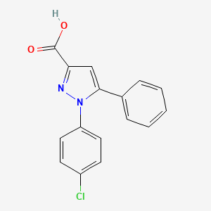 molecular formula C16H11ClN2O2 B3032902 1-(4-chlorophenyl)-5-phenyl-1H-pyrazole-3-carboxylic acid CAS No. 62160-86-5