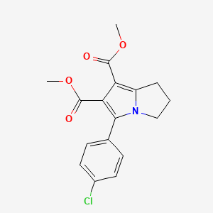 molecular formula C17H16ClNO4 B3032911 dimethyl 5-(4-chlorophenyl)-2,3-dihydro-1H-pyrrolizine-6,7-dicarboxylate CAS No. 62522-95-6