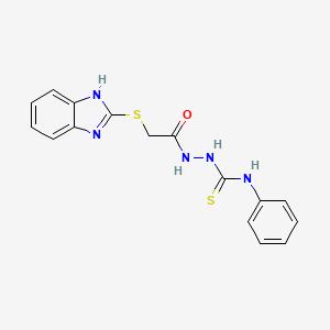 1-[[2-(1H-benzimidazol-2-ylsulfanyl)acetyl]amino]-3-phenylthiourea