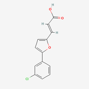 molecular formula C13H9ClO3 B3032921 2-Propenoic acid, 3-[5-(3-chlorophenyl)-2-furanyl]-, (E)- CAS No. 62806-36-4