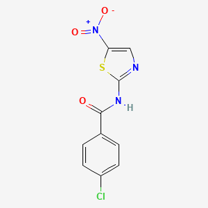 molecular formula C10H6ClN3O3S B3032959 4-氯-N-(5-硝基-1,3-噻唑-2-基)苯甲酰胺 CAS No. 64724-84-1
