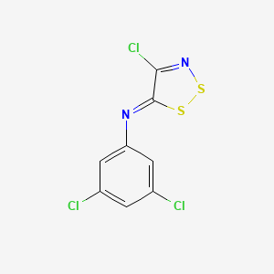 molecular formula C8H3Cl3N2S2 B3032966 4-chloro-N-(3,5-dichlorophenyl)dithiazol-5-imine CAS No. 65374-57-4