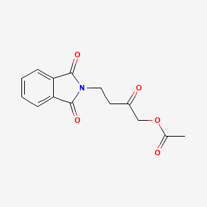 molecular formula C14H13NO5 B3032967 1H-Isoindole-1,3(2H)-dione, 2-[4-(acetyloxy)-3-oxobutyl]- CAS No. 65465-66-9