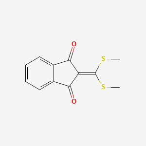 molecular formula C12H10O2S2 B3032968 1H-Indene-1,3(2H)-dione, 2-[bis(methylthio)methylene]- CAS No. 65472-87-9