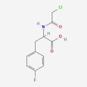 molecular formula C11H11ClFNO3 B3032981 2-[(2-氯乙酰)氨基]-3-(4-氟苯基)丙酸 CAS No. 67206-19-3