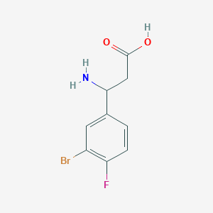 molecular formula C9H9BrFNO2 B3032989 3-Amino-3-(3-bromo-4-fluorophenyl)propanoic acid CAS No. 682804-41-7