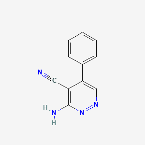 molecular formula C11H8N4 B3033016 3-Amino-5-phenylpyridazine-4-carbonitrile CAS No. 70413-20-6