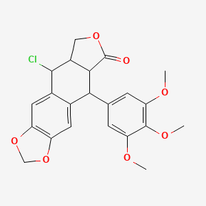 molecular formula C22H21ClO7 B3033046 Podophyllotoxin chloride CAS No. 7401-22-1