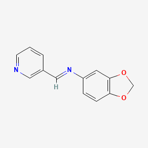 molecular formula C13H10N2O2 B3033077 N-(3-Pyridinylmethylene)-1,3-benzodioxol-5-amine CAS No. 77822-84-5