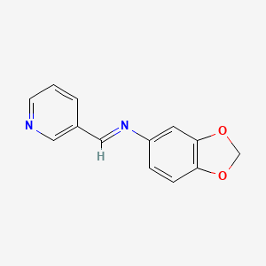 N-(3-Pyridinylmethylene)-1,3-benzodioxol-5-amine