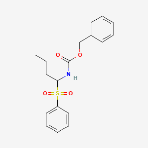 molecular formula C18H21NO4S B3033117 benzyl N-[1-(phenylsulfonyl)butyl]carbamate CAS No. 860788-40-5