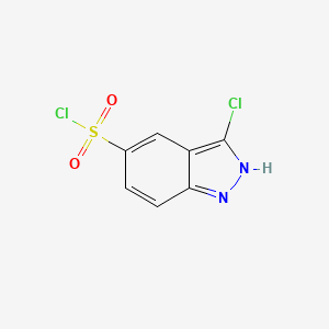 molecular formula C7H4Cl2N2O2S B3033126 3-chloro-1H-indazole-5-sulfonyl chloride CAS No. 869885-74-5