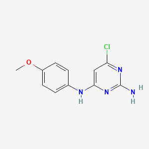 molecular formula C11H11ClN4O B3033166 6-chloro-N4-(4-methoxyphenyl)pyrimidine-2,4-diamine CAS No. 91241-38-2