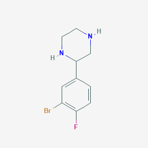 molecular formula C10H12BrFN2 B3033194 2-(3-Bromo-4-fluorophenyl)piperazine CAS No. 942474-02-4
