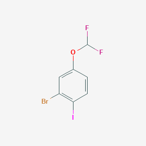 molecular formula C7H4BrF2IO B3033208 2-Bromo-4-(difluoromethoxy)-1-iodobenzene CAS No. 1000575-02-9