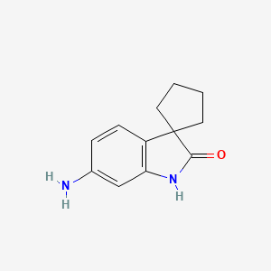 molecular formula C12H14N2O B3033222 6'-Aminospiro[cyclopentane-1,3'-indolin]-2'-one CAS No. 100510-66-5