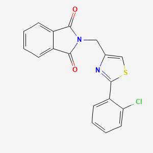 molecular formula C18H11ClN2O2S B3033253 2-[[2-(2-Chlorophenyl)-1,3-thiazol-4-yl]methyl]isoindole-1,3-dione CAS No. 1010562-88-5