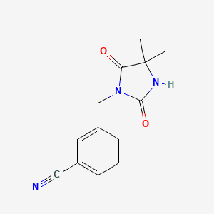 molecular formula C13H13N3O2 B3033271 3-[(4,4-Dimethyl-2,5-dioxoimidazolidin-1-yl)methyl]benzonitrile CAS No. 1016690-59-7