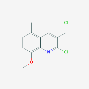 molecular formula C12H11Cl2NO B3033297 2-Chloro-3-(chloromethyl)-8-methoxy-5-methylquinoline CAS No. 1017191-49-9