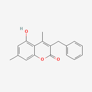 molecular formula C18H16O3 B3033306 3-benzyl-5-hydroxy-4,7-dimethyl-2H-chromen-2-one CAS No. 101723-36-8