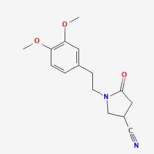 1-[2-(3,4-Dimethoxyphenyl)ethyl]-5-oxopyrrolidine-3-carbonitrile