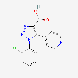 1-(2-chlorophenyl)-5-(pyridin-4-yl)-1H-1,2,3-triazole-4-carboxylic acid