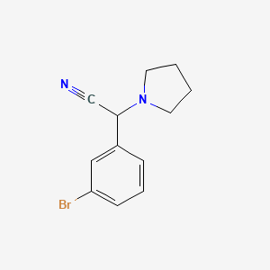 2-(3-Bromophenyl)-2-(pyrrolidin-1-yl)acetonitrile
