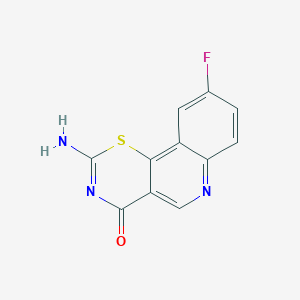 2-amino-9-fluoro-4H-[1,3]thiazino[5,6-c]quinolin-4-one