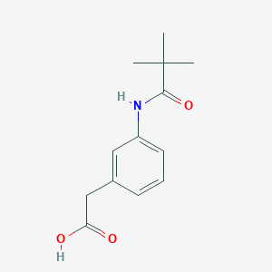 2-[3-(2,2-Dimethylpropanamido)phenyl]acetic acid