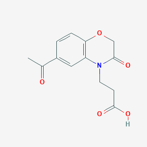 3-(6-acetyl-3-oxo-3,4-dihydro-2H-1,4-benzoxazin-4-yl)propanoic acid
