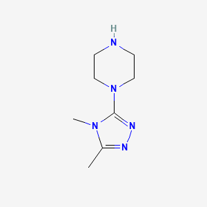 molecular formula C8H15N5 B3033366 1-(dimethyl-4H-1,2,4-triazol-3-yl)piperazine CAS No. 1018590-65-2