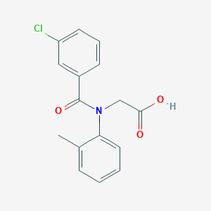 2-[1-(3-chlorophenyl)-N-(2-methylphenyl)formamido]acetic acid