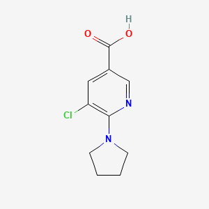molecular formula C10H11ClN2O2 B3033375 5-Chloro-6-(pyrrolidin-1-yl)nicotinic acid CAS No. 1019127-02-6