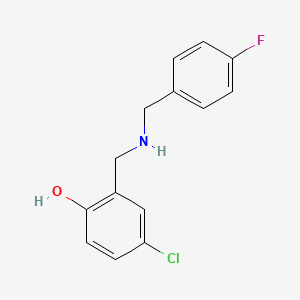 molecular formula C14H13ClFNO B3033383 4-Chloro-2-{[(4-fluorobenzyl)amino]methyl}phenol CAS No. 1019481-63-0