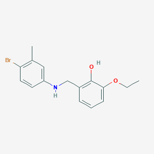 B3033387 2-{[(4-Bromo-3-methylphenyl)amino]methyl}-6-ethoxyphenol CAS No. 1019487-70-7