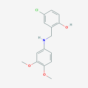 B3033389 4-Chloro-2-{[(3,4-dimethoxyphenyl)amino]methyl}phenol CAS No. 1019489-24-7