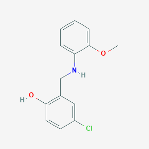 B3033390 4-Chloro-2-{[(2-methoxyphenyl)amino]methyl}phenol CAS No. 1019489-78-1