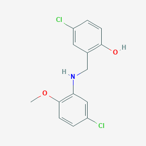 4-Chloro-2-{[(5-chloro-2-methoxyphenyl)amino]methyl}phenol