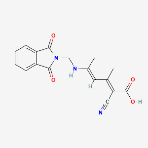 (2E,4E)-2-cyano-5-{[(1,3-dioxo-1,3-dihydro-2H-isoindol-2-yl)methyl]amino}-3-methylhexa-2,4-dienoic acid
